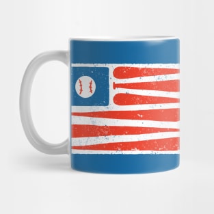 Vintage Baseball American Flag Mug